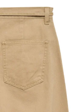 Kaitlin Wide Colored Barrel Jeans - Kelp