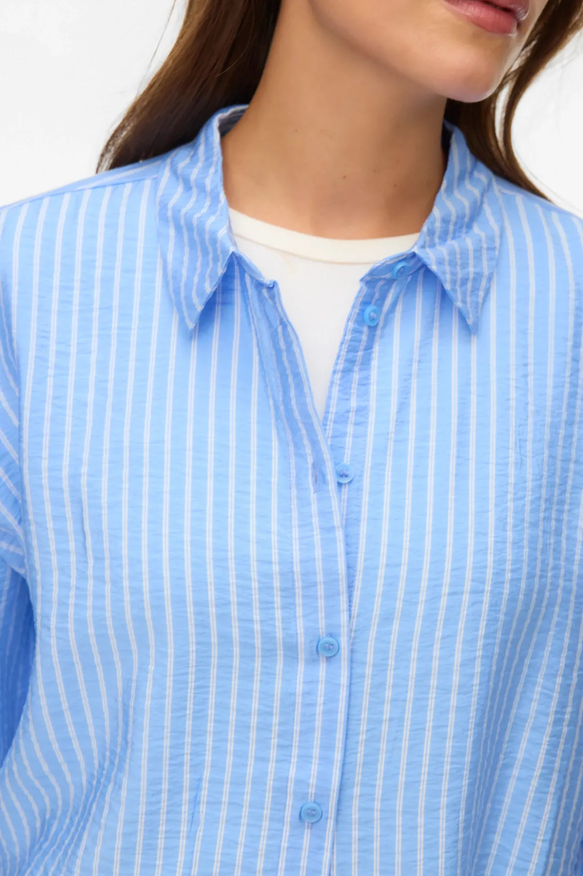 Kaja Ls Shirt - Vista Blue Sandra