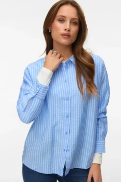 Kaja Ls Shirt - Vista Blue Sandra