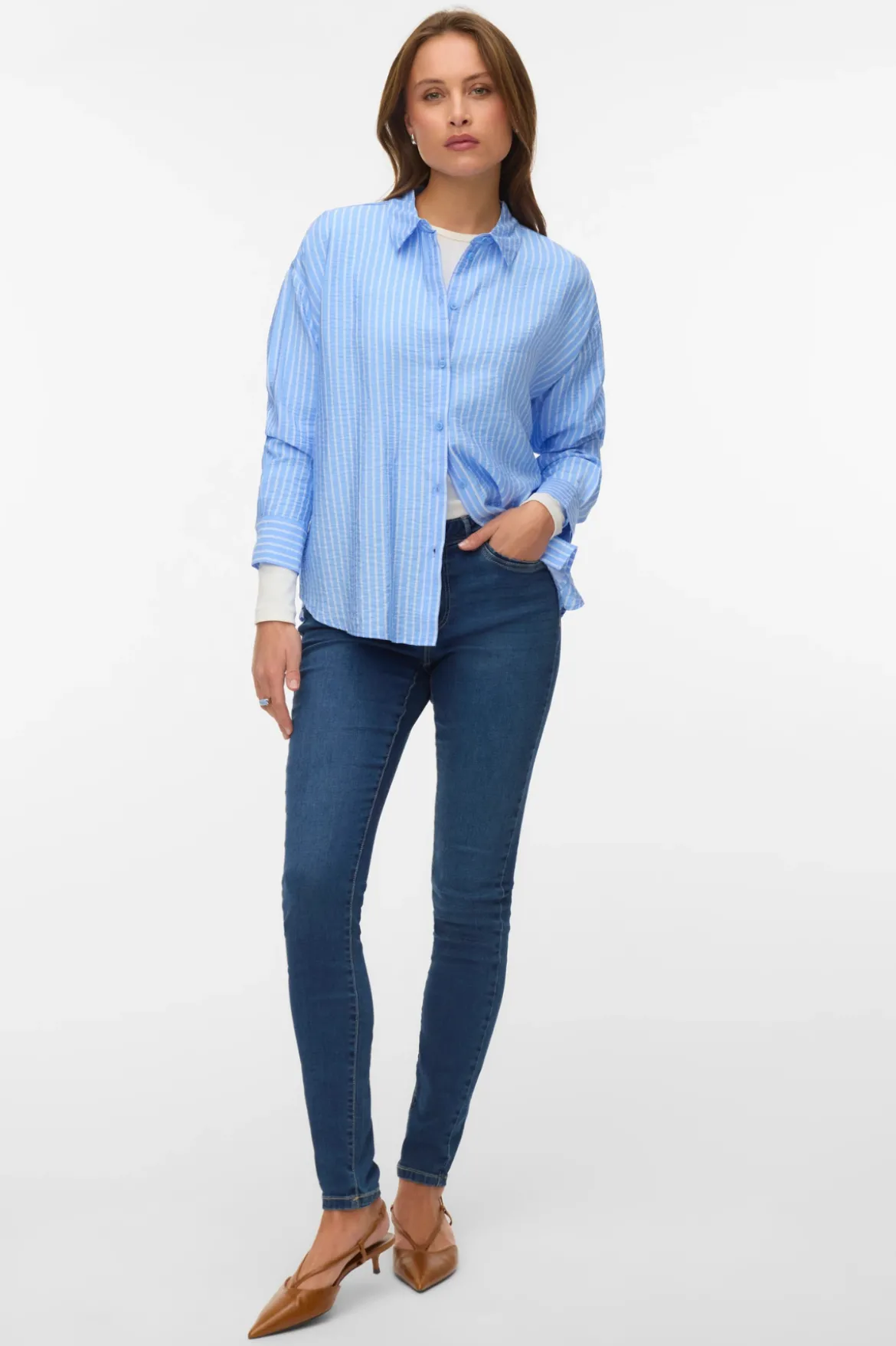 Kaja Ls Shirt - Vista Blue Sandra