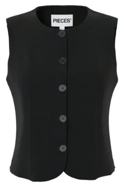 Kamil Fitted Vest - Sort
