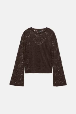 Kanya O-Neck Short Top - Chocolate Torte