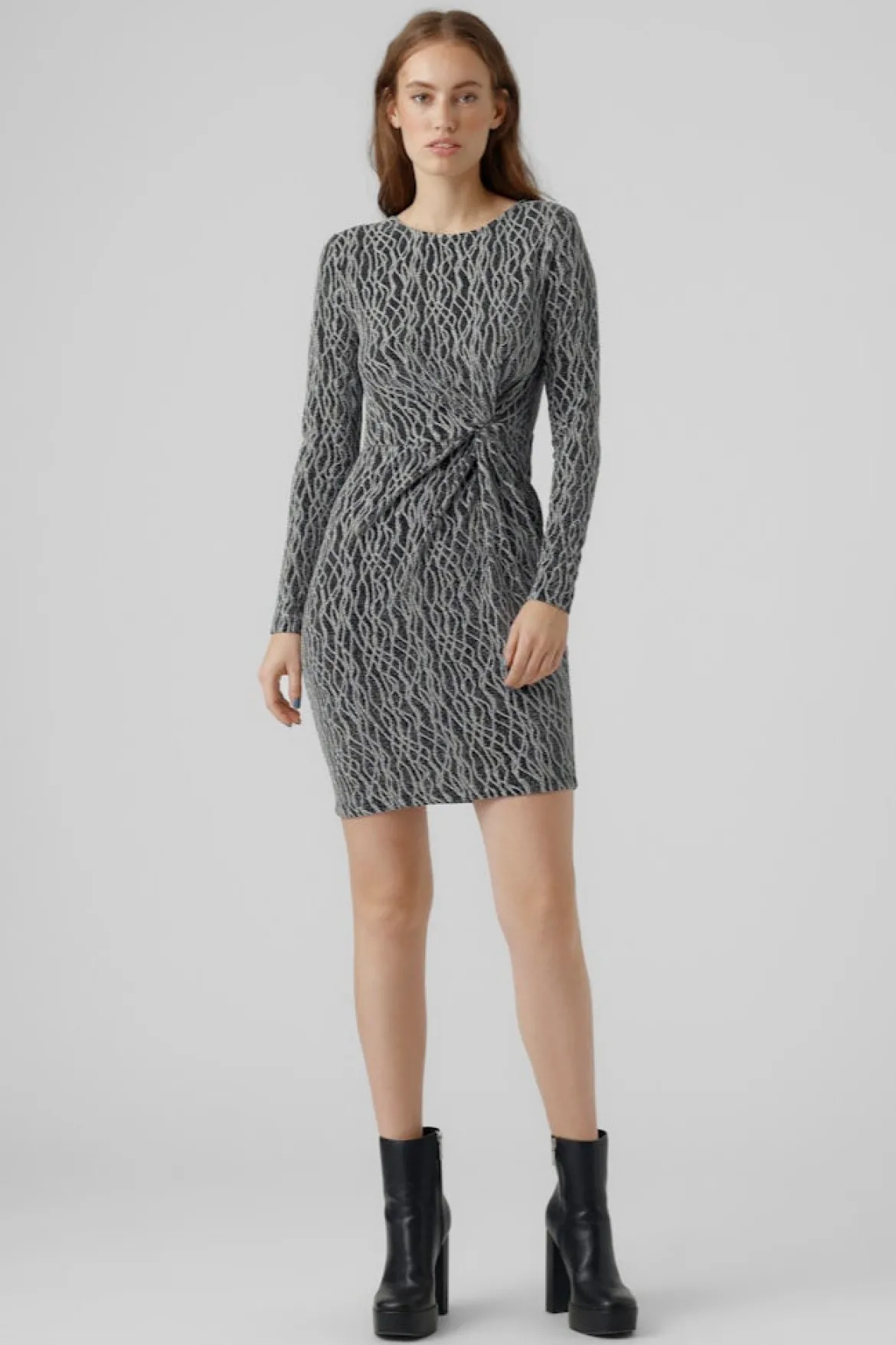 Kanz Mini Kjole - Silver Lurex
