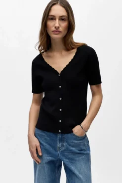 Kelly Re V-Neck Cardigan - Sort