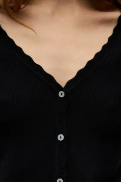 Kelly Re V-Neck Cardigan - Sort