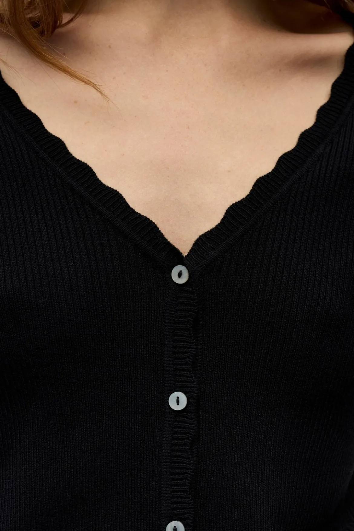 Kelly Re V-Neck Cardigan - Sort