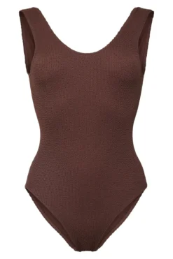 Kenna Crepe Badedragt - Deep Mahogany