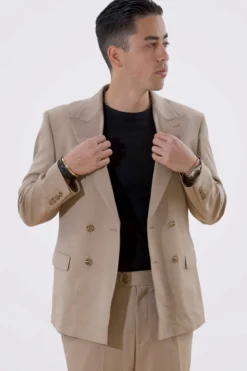 Klassisk Blazer - Beige Melange
