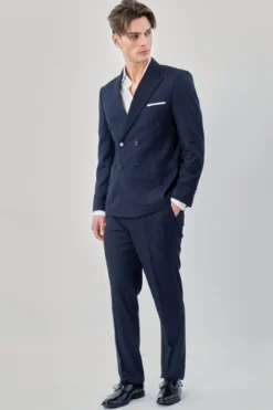 Klassisk Blazer - Navy Nålestribet
