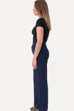 Klassiske Habitbukser - Navy Pinstripe
