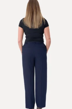 Klassiske Habitbukser - Navy Pinstripe