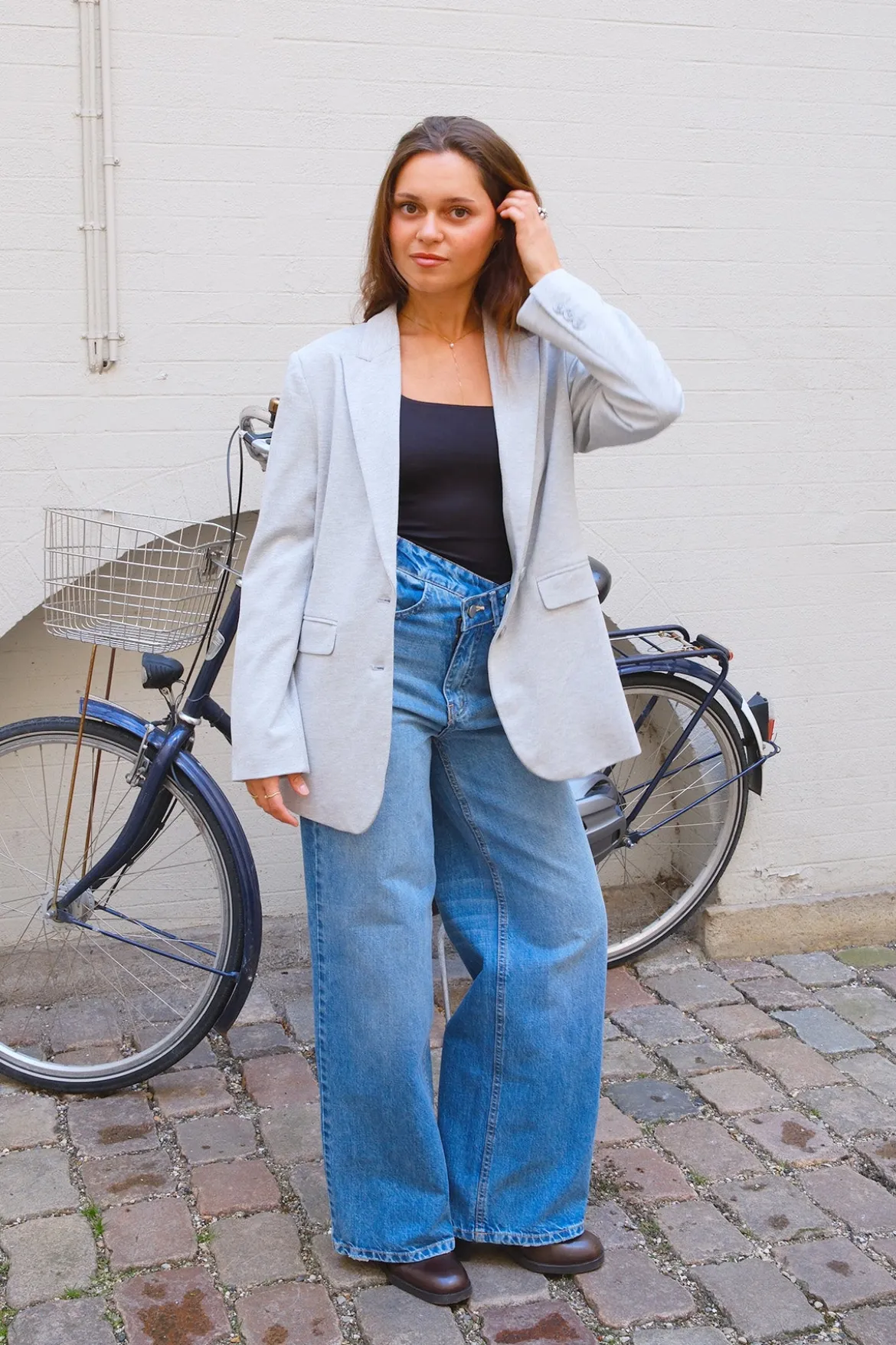 Klassisk fit Blazer - Lysegrå