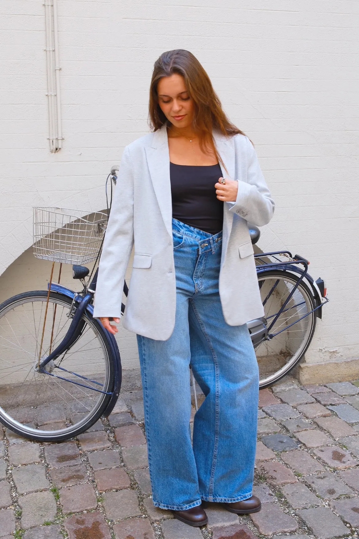 Klassisk fit Blazer - Lysegrå