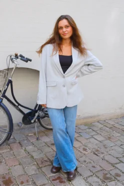 Klassisk fit Blazer - Lysegrå