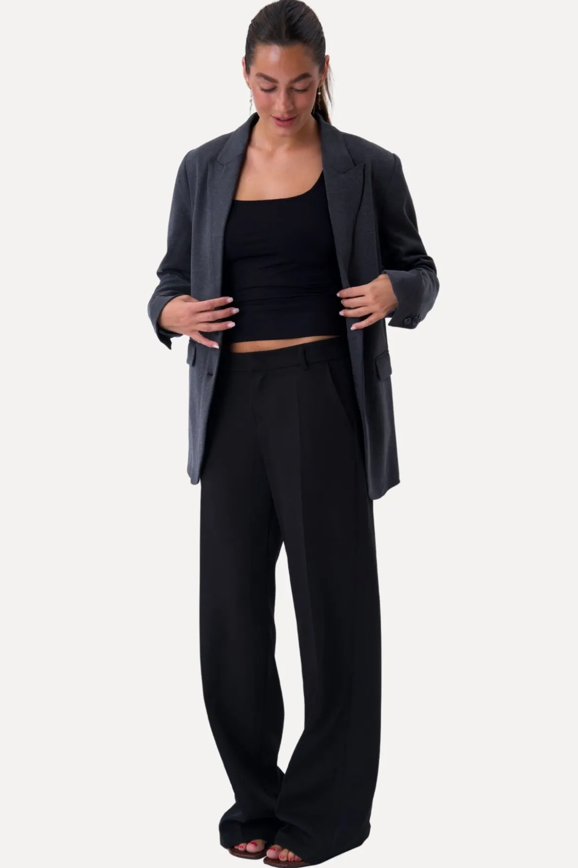 Klassisk fit Blazer - Mørkegrå