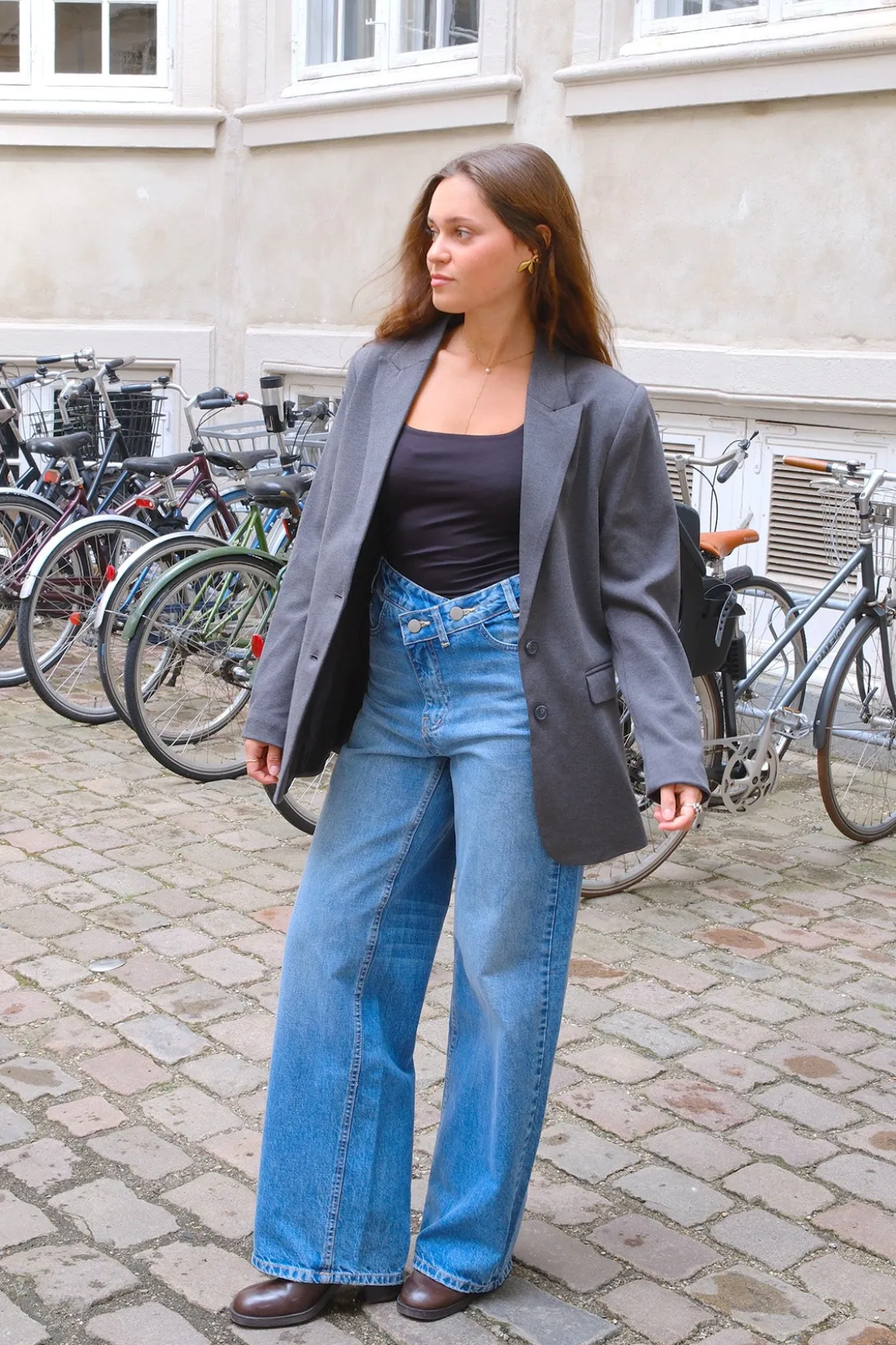 Klassisk fit Blazer - Mørkegrå