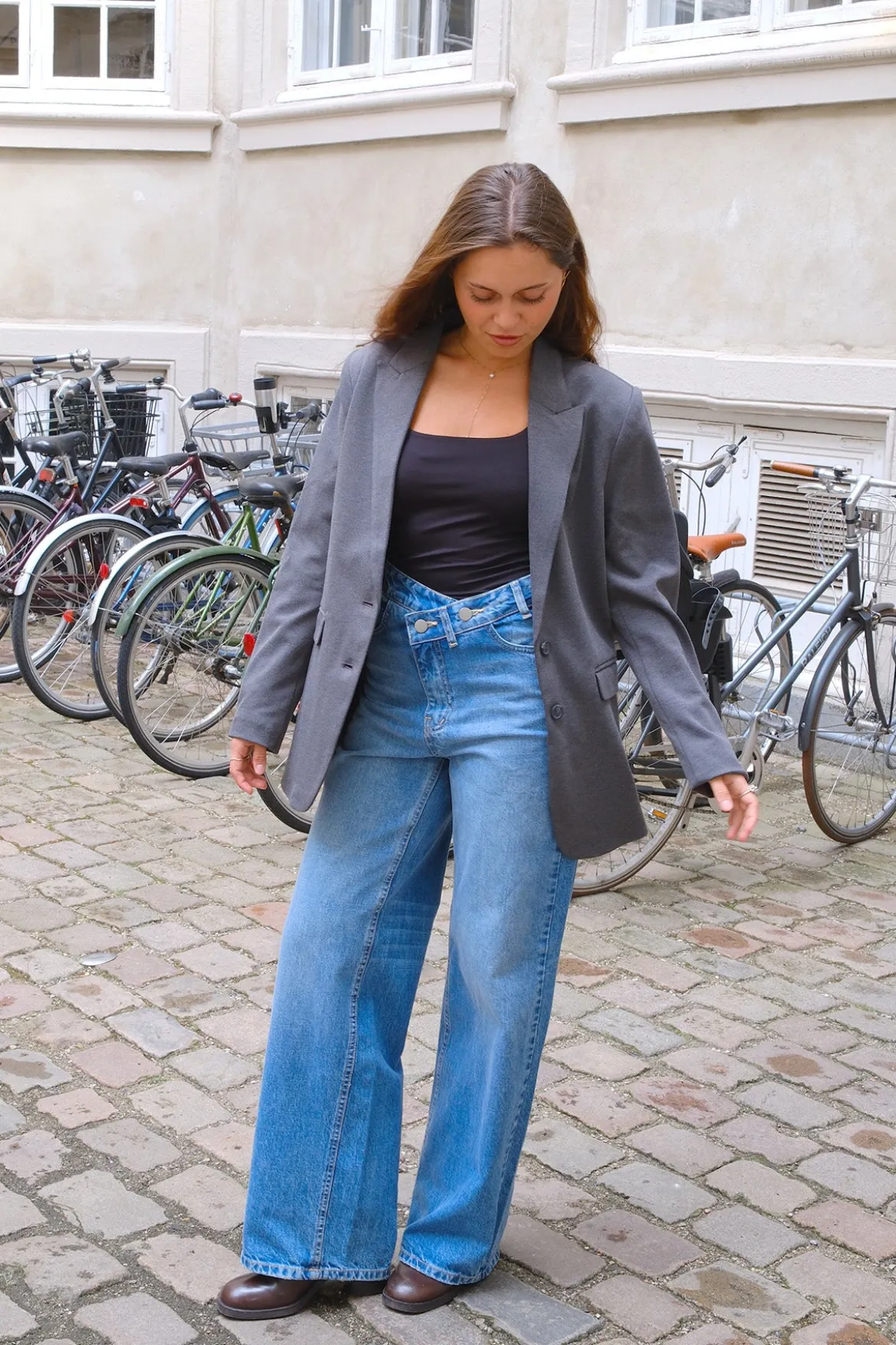Klassisk fit Blazer - Mørkegrå