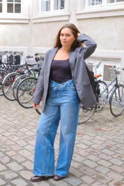Klassisk fit Blazer - Mørkegrå