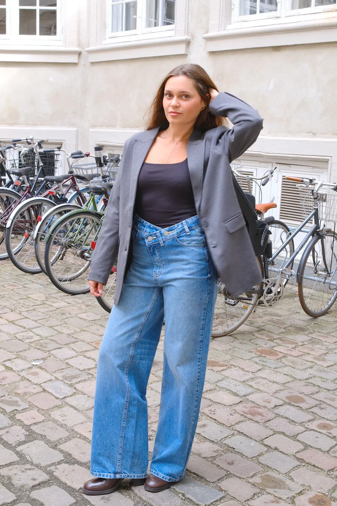 Klassisk fit Blazer - Mørkegrå