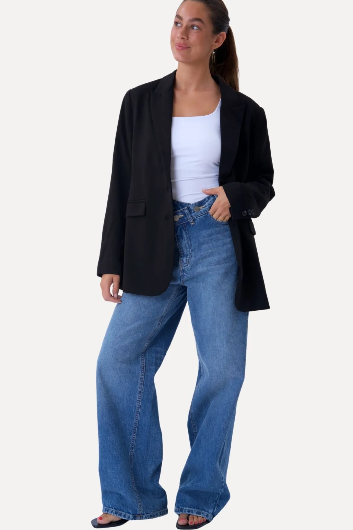 Klassisk fit Blazer - Sort