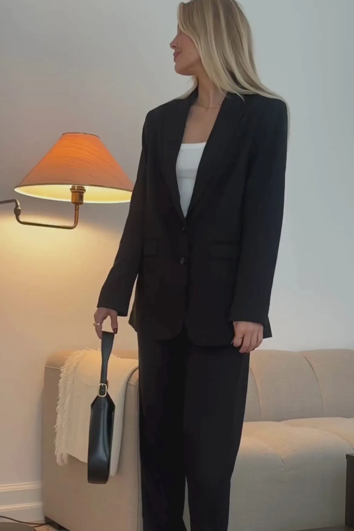 Klassisk fit Blazer - Sort