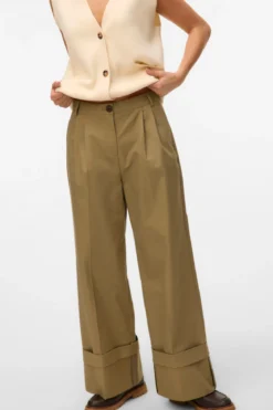 Kora Wide Fold Up Pants - Havfrue