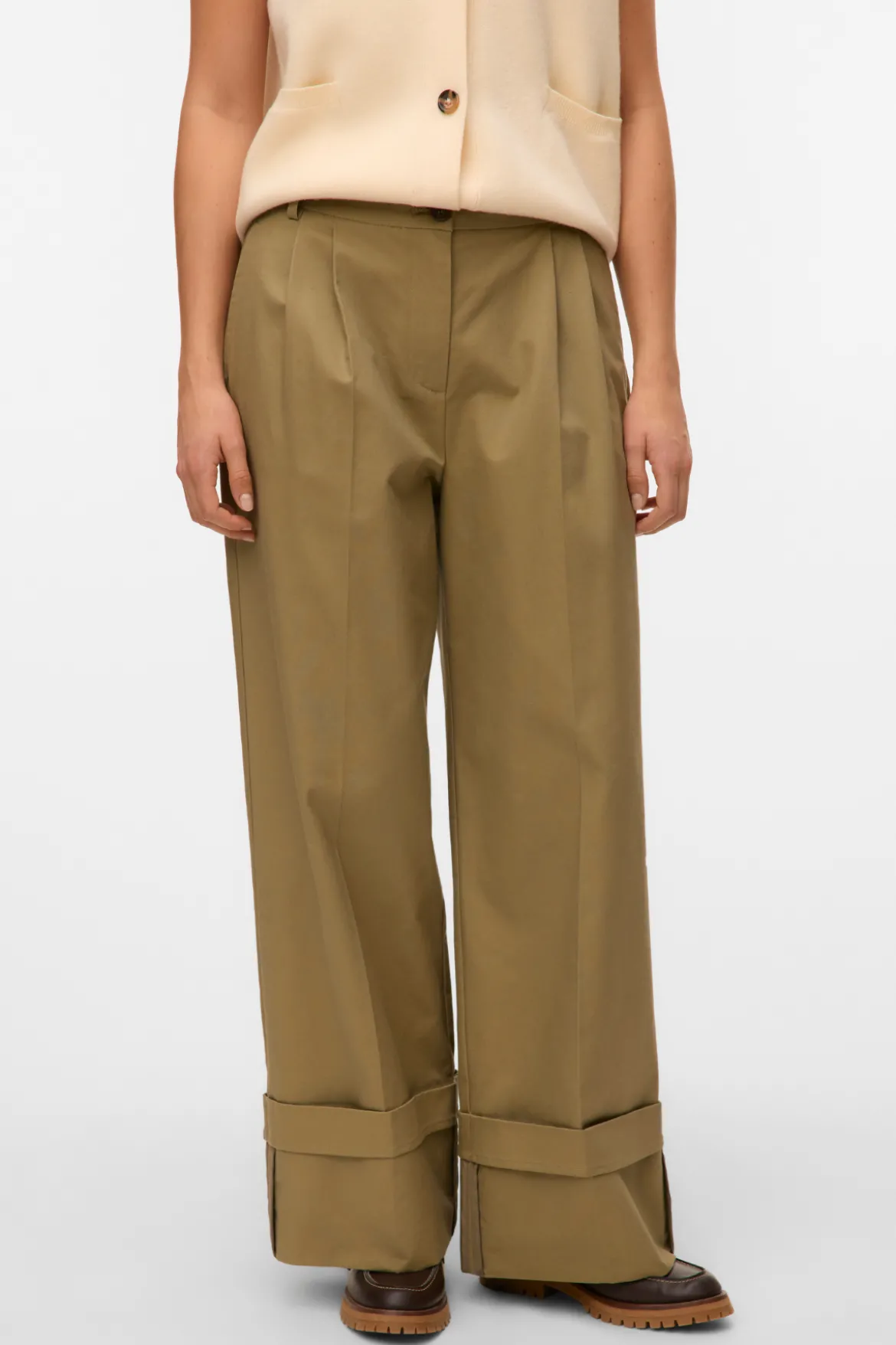 Kora Wide Fold Up Pants - Havfrue