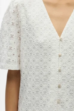 Laila V-Neck Kjole - Cloud Dancer