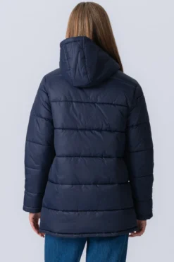 Lang Puffer Jakke - Navy