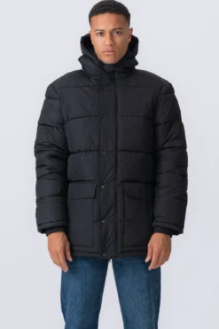 Lang Puffer Jakke - Sort