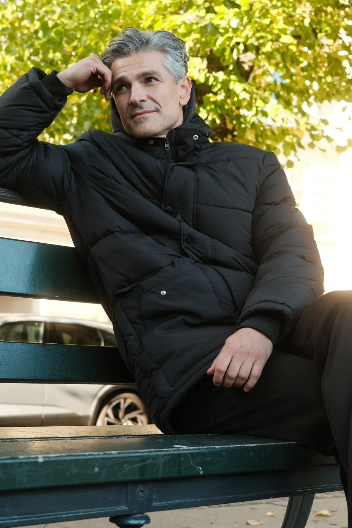 Lang Puffer Jakke - Sort