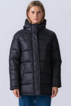 Lang Puffer Jakke - Sort