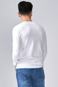 Langærmet Muscle T-shirt - Hvid