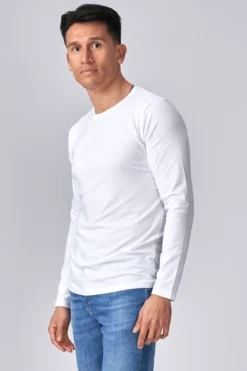 Langærmet Muscle T-shirt - Hvid