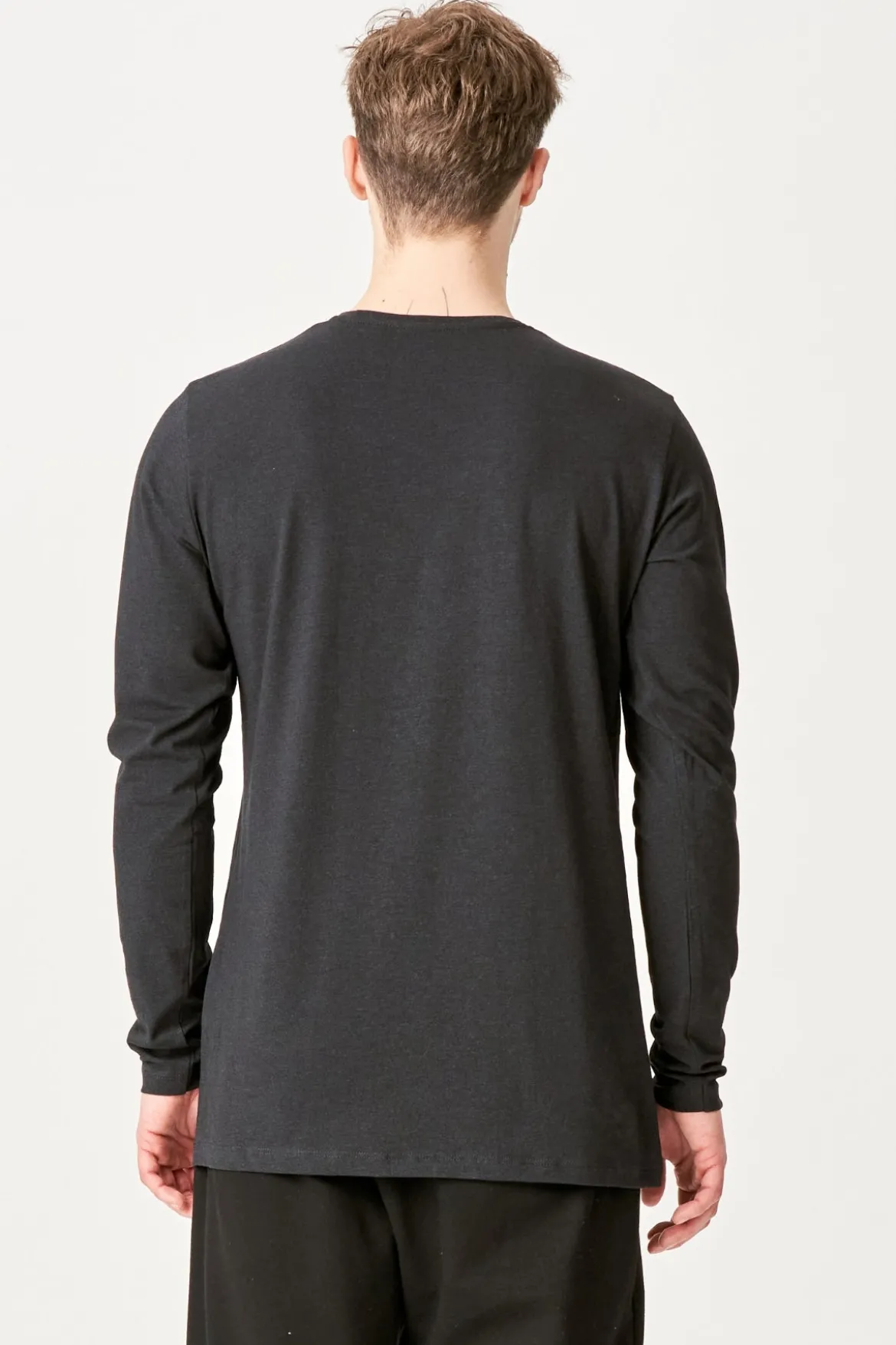 Langærmet Muscle T-shirt - Mørkegrå