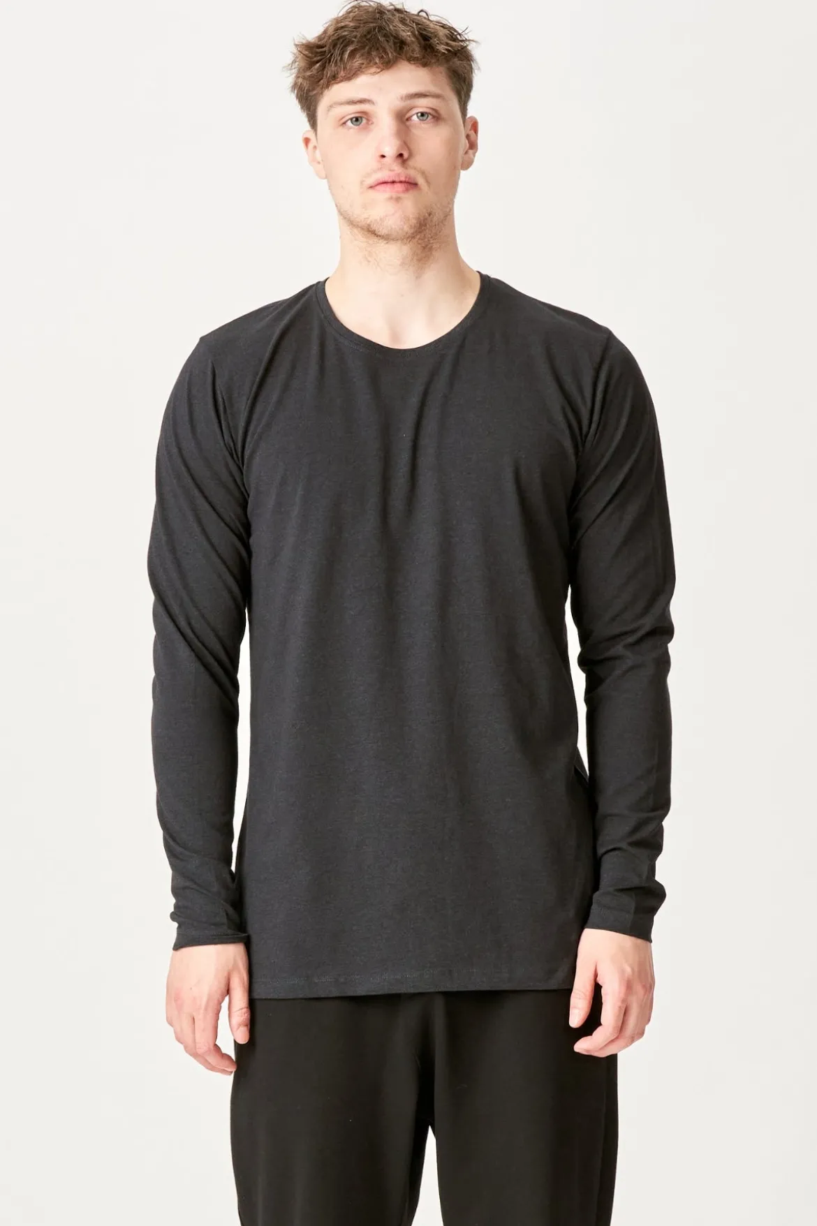 Langærmet Muscle T-shirt - Mørkegrå