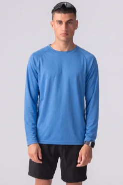 Langærmet Trænings T-shirt - Blå