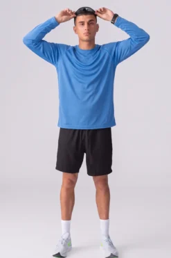 Langærmet Trænings T-shirt - Blå
