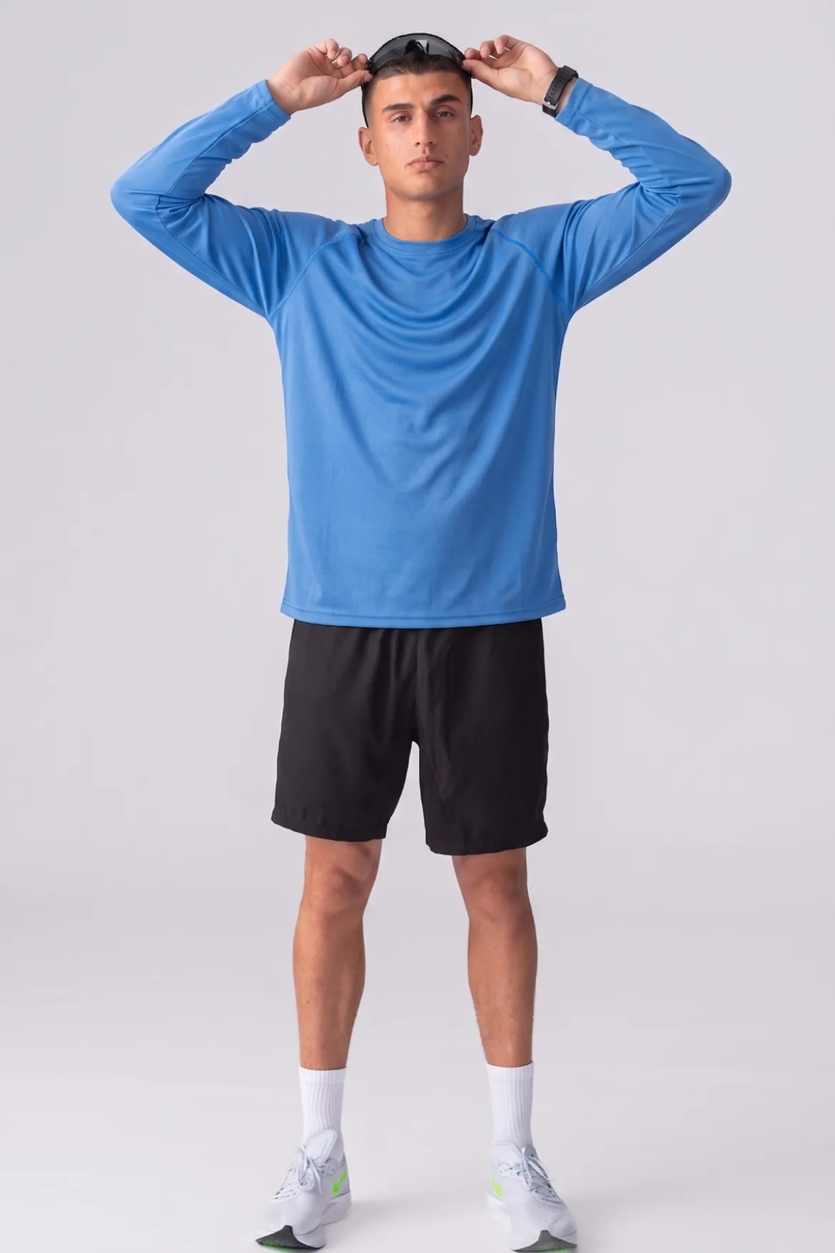 Langærmet Trænings T-shirt - Blå
