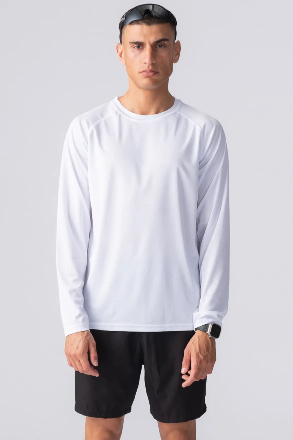 Langærmet Trænings T-shirt - Hvid