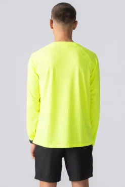Langærmet Trænings T-shirt - Neon Gul