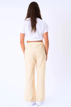 Layla Stribet Pants - Gul