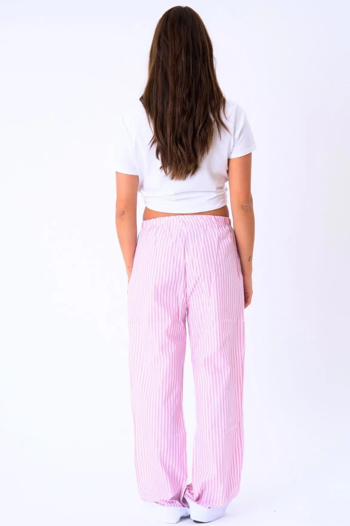 Layla Stribet Pants - Pink