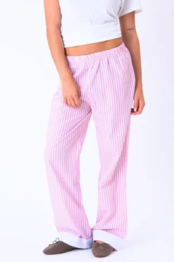 Layla Stribet Pants - Pink