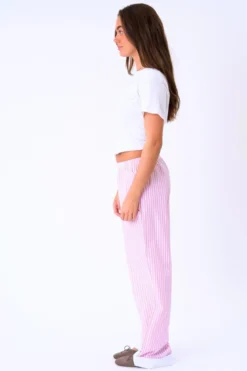 Layla Stribet Pants - Pink