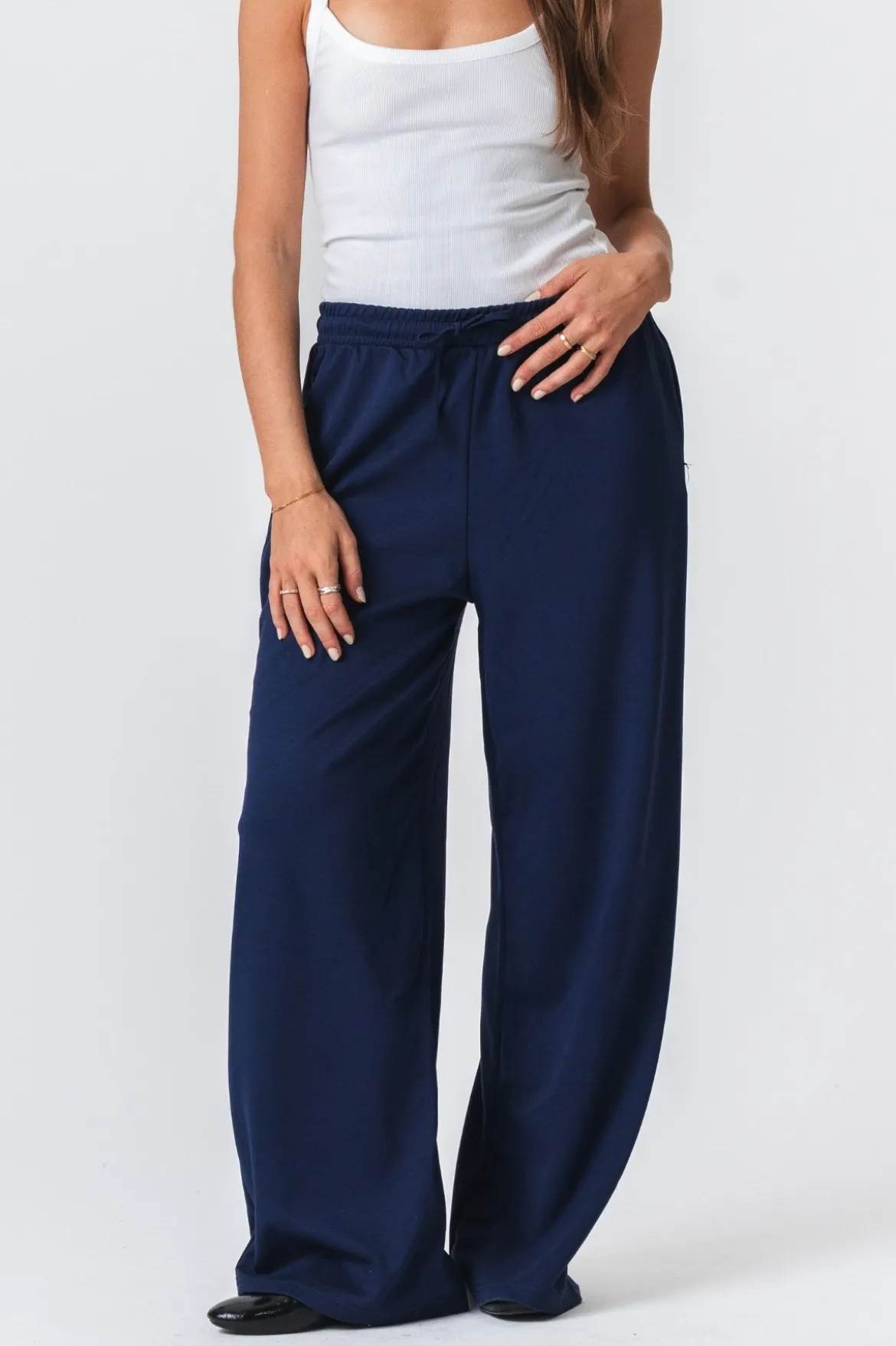 Leah Loose Pants - Mørk Navy