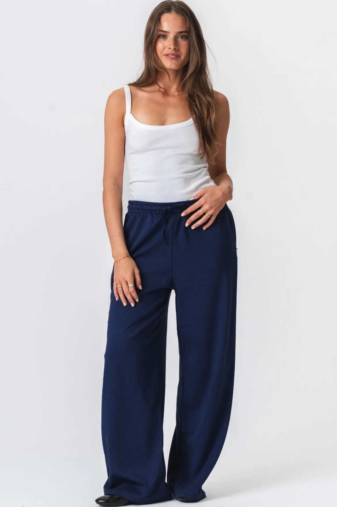 Leah Loose Pants - Mørk Navy