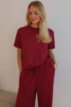 Leah Loose T-shirt - Bordeaux