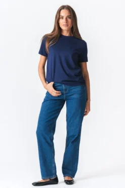 Leah Loose T-shirt - Mørk Navy