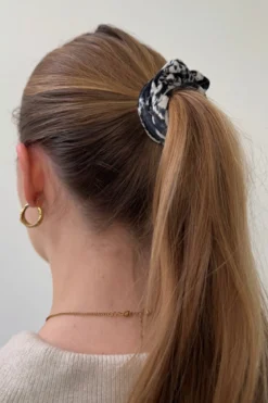Leopard Scrunchie - Blå